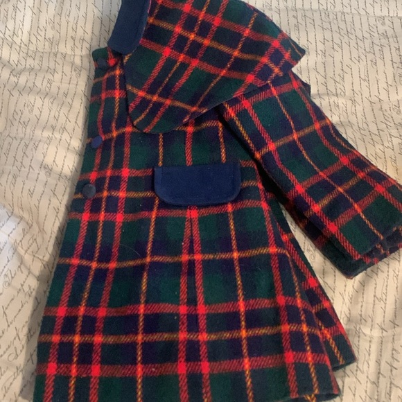 Vintage Weather Winky Plaid Wool Coat size 4T w/ hat - Picture 9 of 9